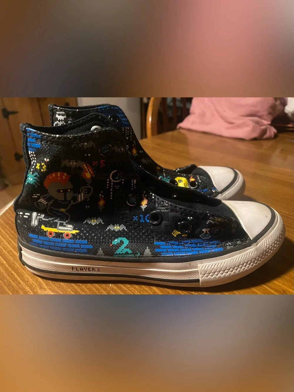 Kids Converse Chuck Taylor All Star Black Video Gamer High Top Sneakers